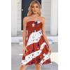 imageCHICGAL Summer Dresses for Women Beach Cover Ups Strapless Boho Floral Print SundressFloating Flag