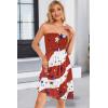 imageCHICGAL Summer Dresses for Women Beach Cover Ups Strapless Boho Floral Print SundressFloating Flag