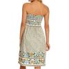 imageCHICGAL Summer Dresses for Women Beach Cover Ups Strapless Boho Floral Print SundressGreen Floral