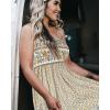 imageCHICGAL Summer Dresses for Women Beach Cover Ups Strapless Boho Floral Print SundressGreen Floral