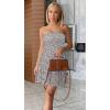 imageCHICGAL Summer Dresses for Women Beach Cover Ups Strapless Boho Floral Print SundressSmall Flower 03
