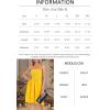 imageCHICGAL Summer Dresses for Women Beach Cover Ups Strapless Boho Floral Print SundressSolid Yellow