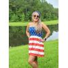 imageCHICGAL Summer Dresses for Women Beach Cover Ups Strapless Boho Floral Print SundressUs 01 Flag Print