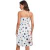 imageCHICGAL Summer Dresses for Women Beach Cover Ups Strapless Boho Floral Print SundressUs 01 Flag White