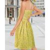imageCHICGAL Summer Dresses for Women Beach Cover Ups Strapless Boho Floral Print SundressYellow Small Flowers