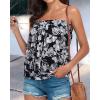 imageCHICGAL Womens Tube Tops Summer Casual Bandeau Tank Casual Strapless Blouse Off The Shoulder Tunic ShirtsBlack Small Flower