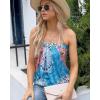 imageCHICGAL Womens Tube Tops Summer Casual Bandeau Tank Casual Strapless Blouse Off The Shoulder Tunic ShirtsBlue Floral