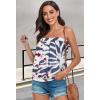imageCHICGAL Womens Tube Tops Summer Casual Bandeau Tank Casual Strapless Blouse Off The Shoulder Tunic ShirtsBlue Star Tie