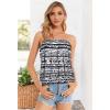 imageCHICGAL Womens Tube Tops Summer Casual Bandeau Tank Casual Strapless Blouse Off The Shoulder Tunic ShirtsBoho Black White