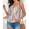 imageCHICGAL Womens Tube Tops Summer Casual Bandeau Tank Casual Strapless Blouse Off The Shoulder Tunic ShirtsColor Wheel Print