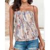 imageCHICGAL Womens Tube Tops Summer Casual Bandeau Tank Casual Strapless Blouse Off The Shoulder Tunic ShirtsColor Wheel Print