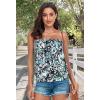 imageCHICGAL Womens Tube Tops Summer Casual Bandeau Tank Casual Strapless Blouse Off The Shoulder Tunic ShirtsGreen Black Leaf