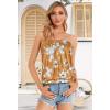 imageCHICGAL Womens Tube Tops Summer Casual Bandeau Tank Casual Strapless Blouse Off The Shoulder Tunic ShirtsYellow Floral