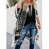 imageSummer Tops for Women Kimono Cardigans Plus Size Boho Bathing Suit Coverups08Black BohoXL