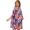 imageWomens Kimono Cardigans Floral Chiffon Loose Open Front Casual Summer TopsPink Colorful Floral