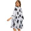imageWomens Kimono Cardigans Floral Chiffon Loose Open Front Casual Summer TopsWhite Hawaii Tree