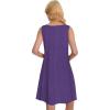 imageSummer Dresses for Women Beach Boho Sleeveless Vintage Floral Flowy Pocket Tshirt Tank SundressesDark Purple
