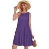 imageSummer Dresses for Women Beach Boho Sleeveless Vintage Floral Flowy Pocket Tshirt Tank SundressesDark Purple