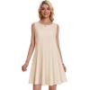 imageSummer Dresses for Women Beach Boho Sleeveless Vintage Floral Flowy Pocket Tshirt Tank SundressesLight Khaki