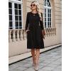 imageBerydress Fall Sweater Dresses for Women 2025 Long Sleeve Crewneck Flowy Babydoll Winter Casual Midi Dress with PocketsBlack