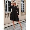 imageBerydress Fall Sweater Dresses for Women 2025 Long Sleeve Crewneck Flowy Babydoll Winter Casual Midi Dress with PocketsBlack