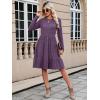 imageBerydress Fall Sweater Dresses for Women 2025 Long Sleeve Crewneck Flowy Babydoll Winter Casual Midi Dress with PocketsPurple