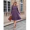 imageBerydress Fall Sweater Dresses for Women 2025 Long Sleeve Crewneck Flowy Babydoll Winter Casual Midi Dress with PocketsPurple