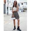 imageBerydress Womens Ruffle Mini Skirt 2025 Trendy Beach Vacation High Waisted Tiered A Line Casual Summer Boho Flowy SkirtsBlack Floral
