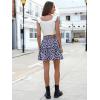 imageBerydress Womens Ruffle Mini Skirt 2025 Trendy Beach Vacation High Waisted Tiered A Line Casual Summer Boho Flowy SkirtsNavy Floral