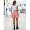 imageBerydress Womens Ruffle Mini Skirt 2025 Trendy Beach Vacation High Waisted Tiered A Line Casual Summer Boho Flowy SkirtsPink Floral