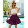 imageBerydress Womens Ruffle Mini Skirt 2025 Trendy Beach Vacation High Waisted Tiered A Line Casual Summer Boho Flowy SkirtsPurple