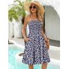 imageBerydress Womens Summer Smocked Sun Dress with Pockets 2025 Trendy Spaghetti Strap Boho Beach Casual Midi Bubble DressesNavy Floral