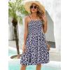 imageBerydress Womens Summer Smocked Sun Dress with Pockets 2025 Trendy Spaghetti Strap Boho Beach Casual Midi Bubble DressesNavy Floral