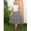 imageBerydress Midi Skirt for Women with Pockets 2025 High Waist A Line Casual Summer Boho Flowy Tiered Ruffle Beach SkirtsBlack Floral