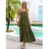 imageBerydress Summer Dresses for Women 2025 Spaghetti Strap Sundress Flowy Tiered Casual Boho Vacation Long Maxi Sun DressArmy Green