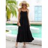 imageBerydress Summer Dresses for Women 2025 Spaghetti Strap Sundress Flowy Tiered Casual Boho Vacation Long Maxi Sun DressBlack