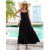 imageBerydress Summer Dresses for Women 2025 Spaghetti Strap Sundress Flowy Tiered Casual Boho Vacation Long Maxi Sun DressBlack