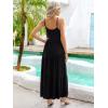 imageBerydress Summer Dresses for Women 2025 Spaghetti Strap Sundress Flowy Tiered Casual Boho Vacation Long Maxi Sun DressBlack