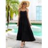 imageBerydress Summer Dresses for Women 2025 Spaghetti Strap Sundress Flowy Tiered Casual Boho Vacation Long Maxi Sun DressBlack