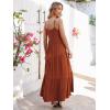 imageBerydress Summer Dresses for Women 2025 Spaghetti Strap Sundress Flowy Tiered Casual Boho Vacation Long Maxi Sun DressBrown