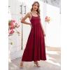 imageBerydress Summer Dresses for Women 2025 Spaghetti Strap Sundress Flowy Tiered Casual Boho Vacation Long Maxi Sun DressBurgundy