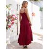 imageBerydress Summer Dresses for Women 2025 Spaghetti Strap Sundress Flowy Tiered Casual Boho Vacation Long Maxi Sun DressBurgundy