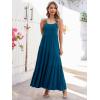 imageBerydress Summer Dresses for Women 2025 Spaghetti Strap Sundress Flowy Tiered Casual Boho Vacation Long Maxi Sun DressDeep Blue