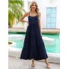 imageBerydress Summer Dresses for Women 2025 Spaghetti Strap Sundress Flowy Tiered Casual Boho Vacation Long Maxi Sun DressNavy Blue