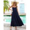 imageBerydress Summer Dresses for Women 2025 Spaghetti Strap Sundress Flowy Tiered Casual Boho Vacation Long Maxi Sun DressNavy Blue