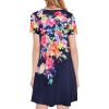imageWomens Summer Dresses Beach Casual Loose Tshirt Floral Short Sleeve Flowy Pockets SundressesColorful Floral