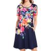 imageWomens Summer Dresses Beach Casual Loose Tshirt Floral Short Sleeve Flowy Pockets SundressesColorful Floral