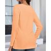 imageCHICGAL Women Long Sleeve Shirts Casual Fall Tees Crew Neck Basic Tunic TopsLight Orange