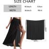 imageCHICGAL Sarong Wraps for Women Long Bathing Suit Cover Up Beach Tie Swimwear Summer Bikini Swimsuit CoverupsBlack