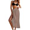 imageCHICGAL Sarong Wraps for Women Long Bathing Suit Cover Up Beach Tie Swimwear Summer Bikini Swimsuit CoverupsKhaki